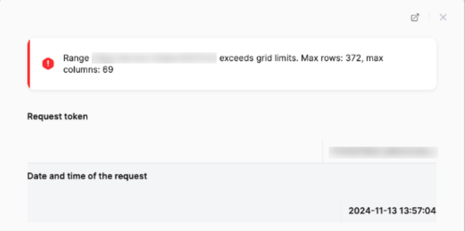 Flows exceeds grid limits error
